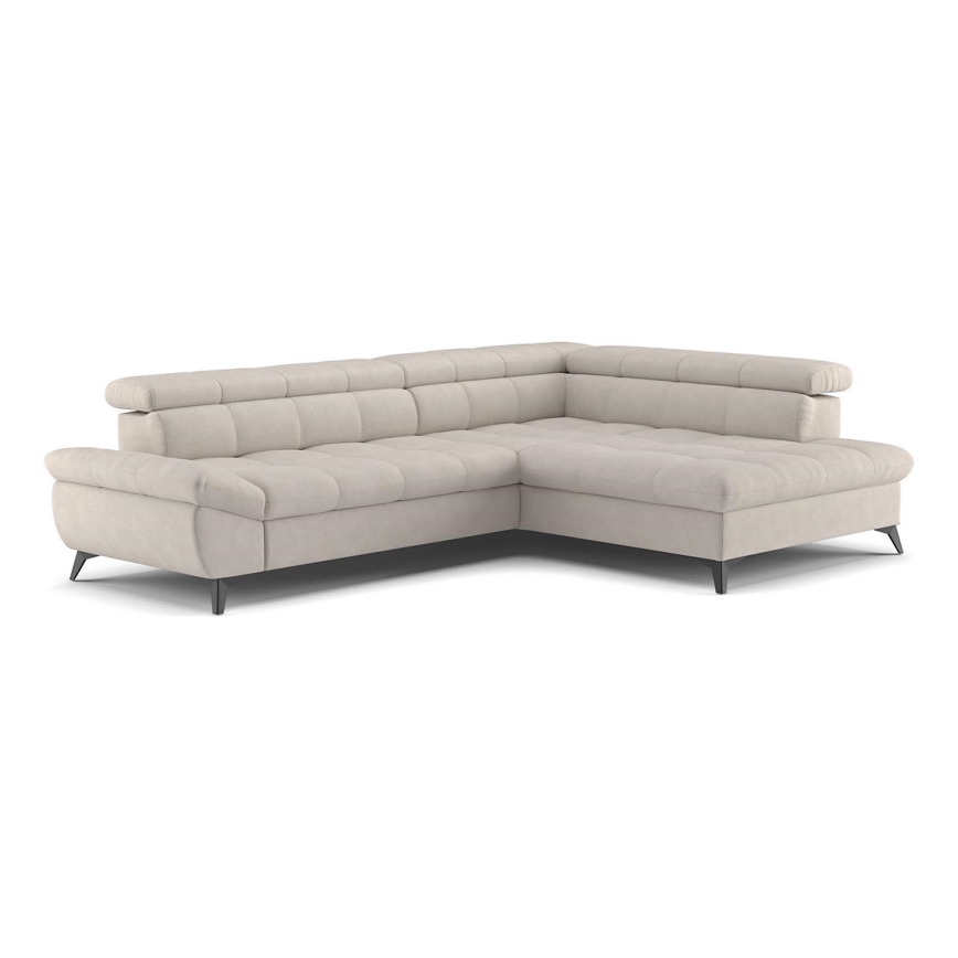 Sofá rinconero plegable MARANO derecho beige
