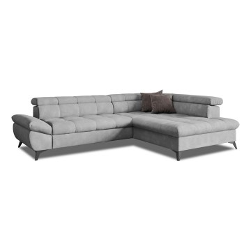Sofá rinconero plegable MARANO derecho gris