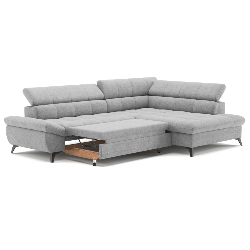 Sofá rinconero plegable MARANO derecho gris
