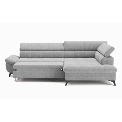 Sofá rinconero plegable MARANO derecho gris