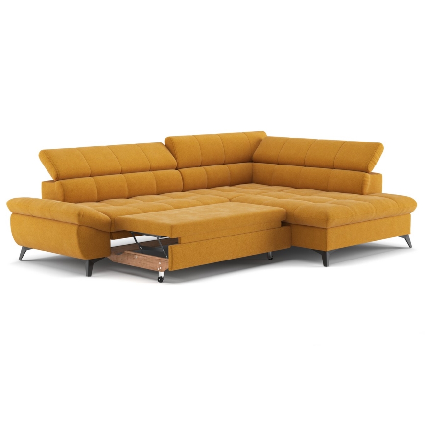 Sofá rinconero plegable MARANO derecho naranja