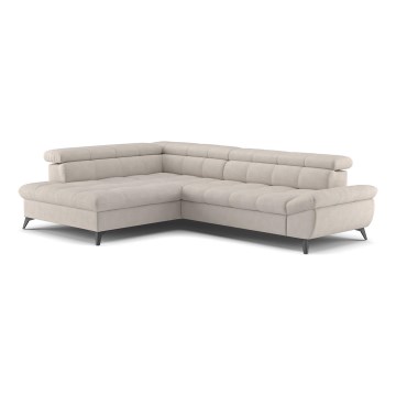 Sofá rinconero plegable MARANO izquierda beige