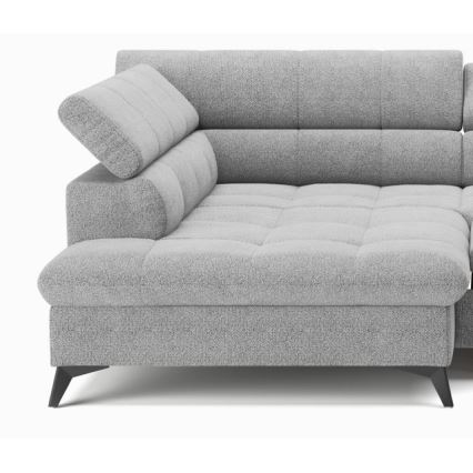 Sofá rinconero plegable MARANO izquierda gris
