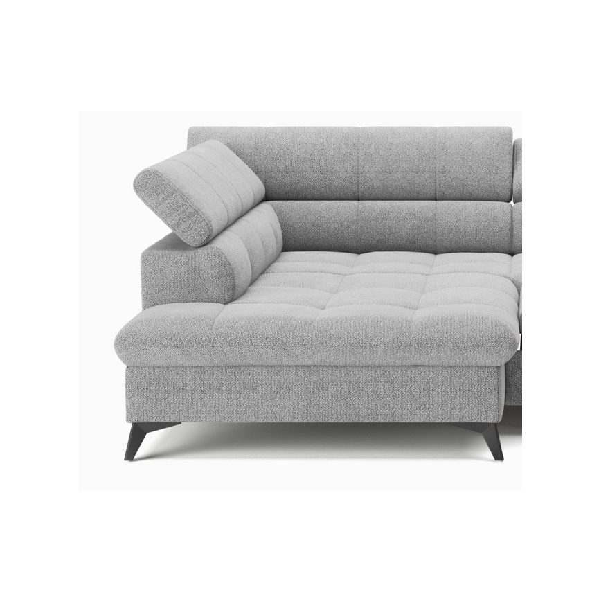 Sofá rinconero plegable MARANO izquierda gris