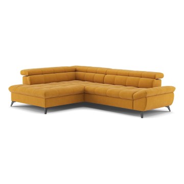 Sofá rinconero plegable MARANO izquierda naranja