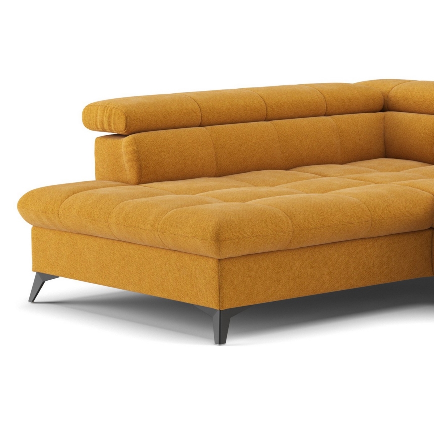 Sofá rinconero plegable MARANO izquierda naranja
