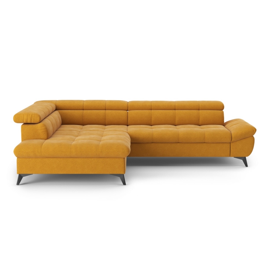 Sofá rinconero plegable MARANO izquierda naranja