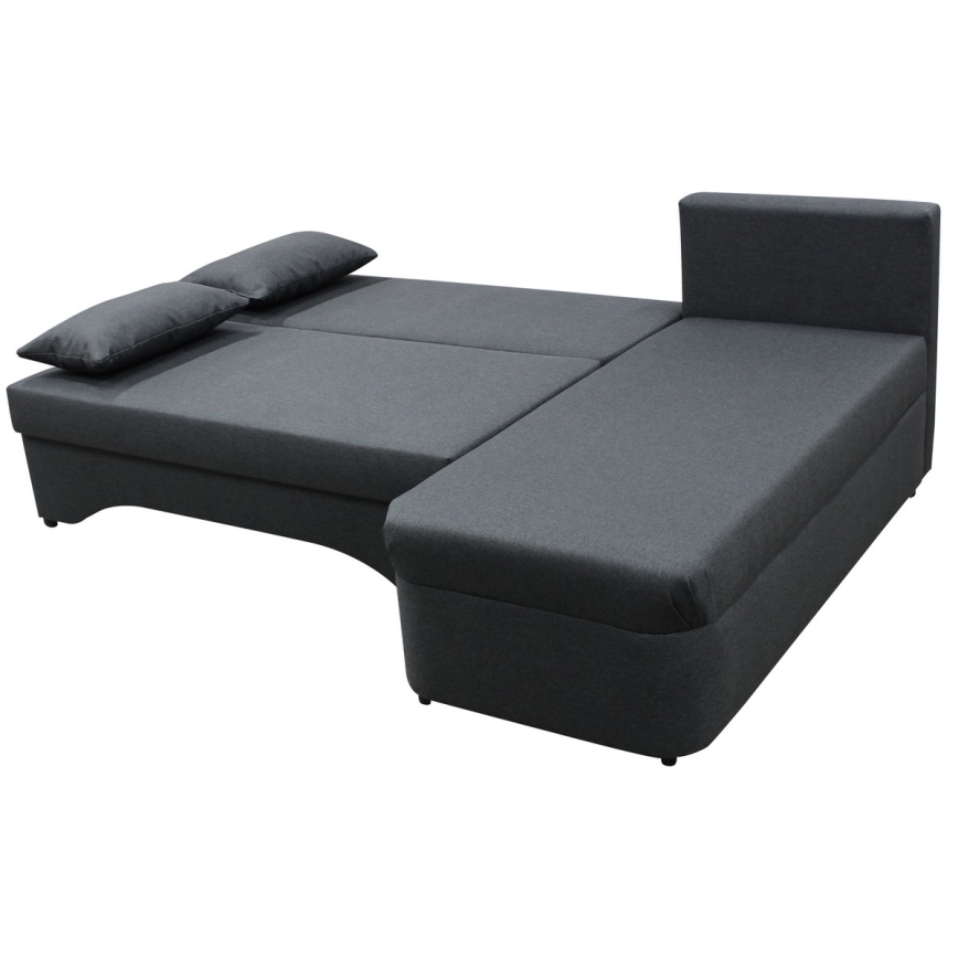 Sofá rinconero universal en forma de U tapizado y plegable ALMEIDA antracita