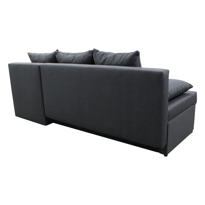 Sofá rinconero universal en forma de U tapizado y plegable ALMEIDA antracita