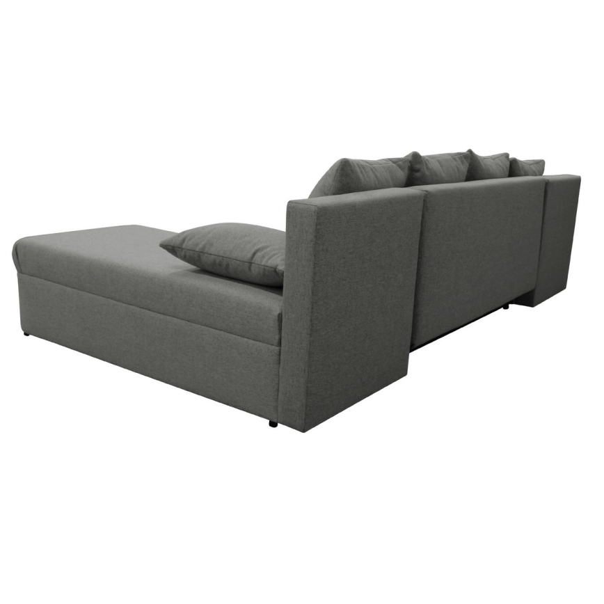 Sofá rinconero universal en forma de U tapizado y plegable ALMEIDA antracita
