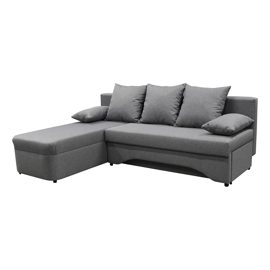 Sofá rinconero universal en forma de U tapizado y plegable ALMEIDA gris