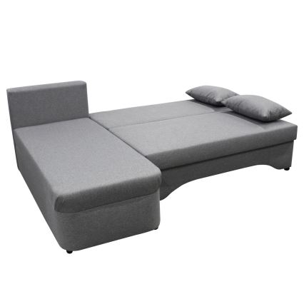 Sofá rinconero universal en forma de U tapizado y plegable ALMEIDA gris
