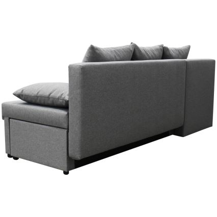 Sofá rinconero universal en forma de U tapizado y plegable ALMEIDA gris
