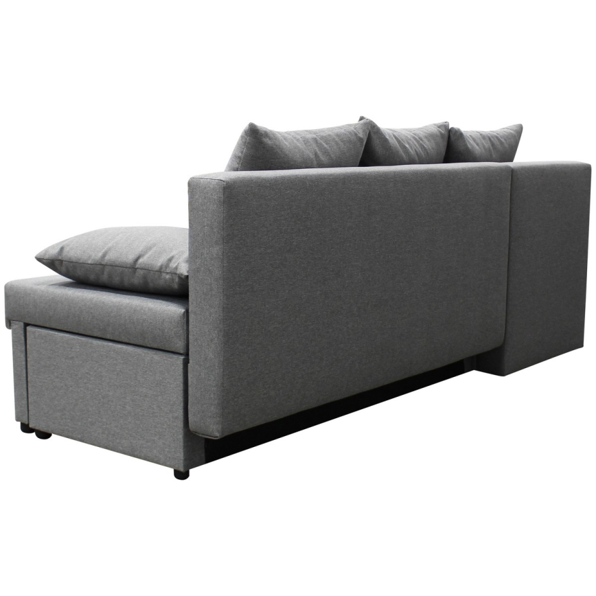 Sofá rinconero universal en forma de U tapizado y plegable ALMEIDA gris