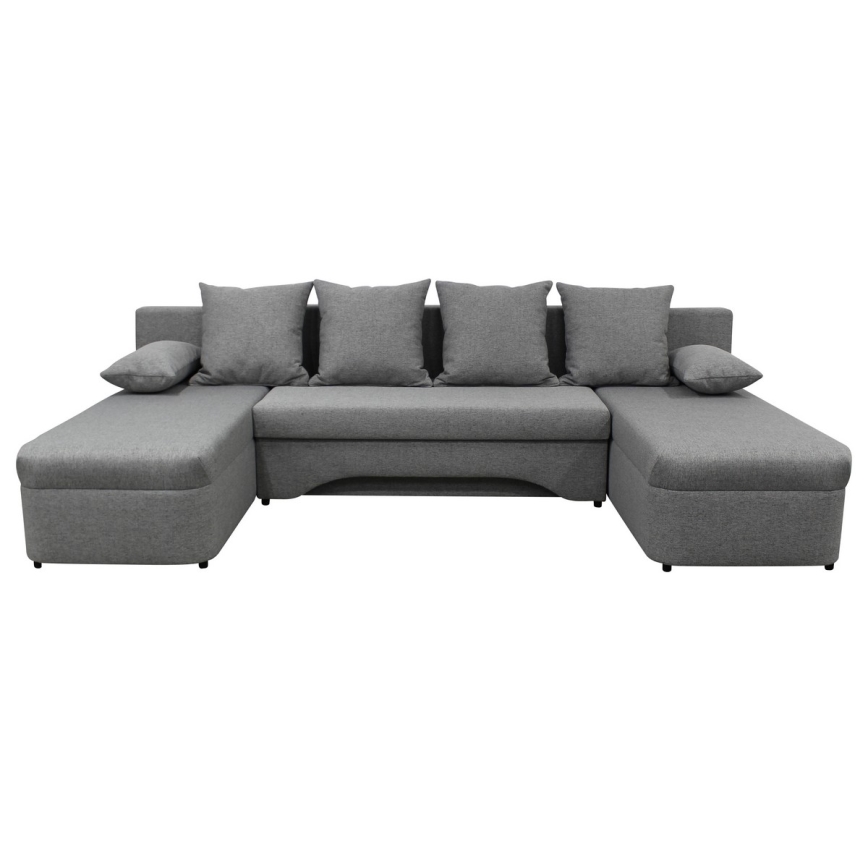 Sofá rinconero universal en forma de U tapizado y plegable ALMEIDA gris