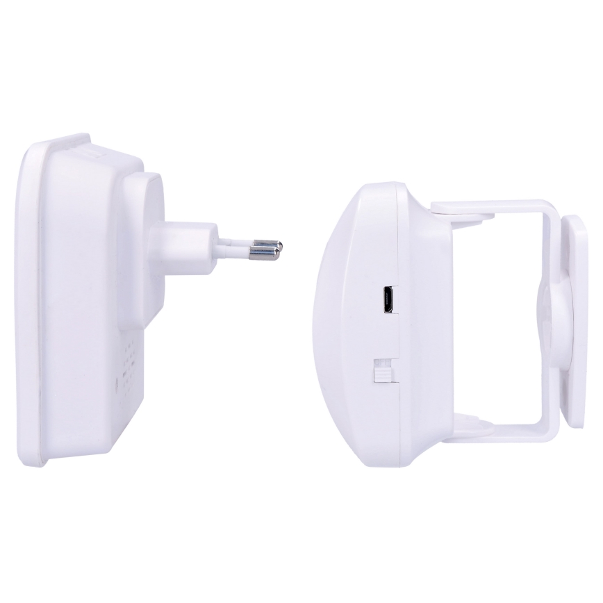 Alarma 230V con sensor de movimiento inalámbrico 3xAAA/5V blanco