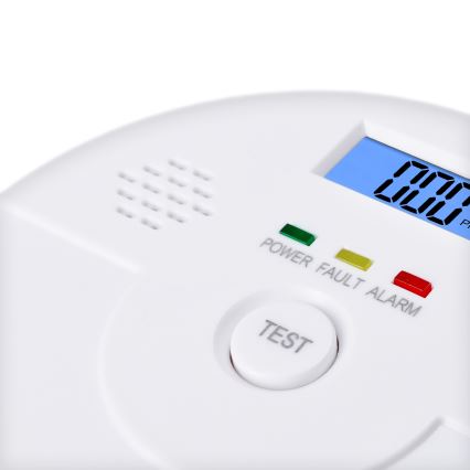 Detector de monóxido de carbono con alarma 9V