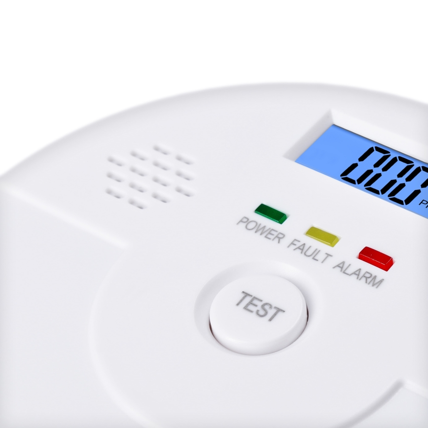 Detector de monóxido de carbono con alarma 9V