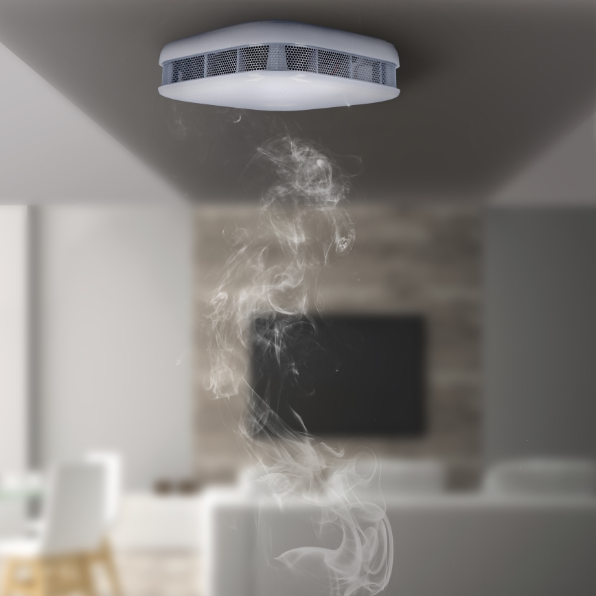 Detector de humo con alarma 85 dB 3V Wi-Fi