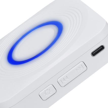 Timbre inalámbrico a pilas 3xAAA IP56 blanco