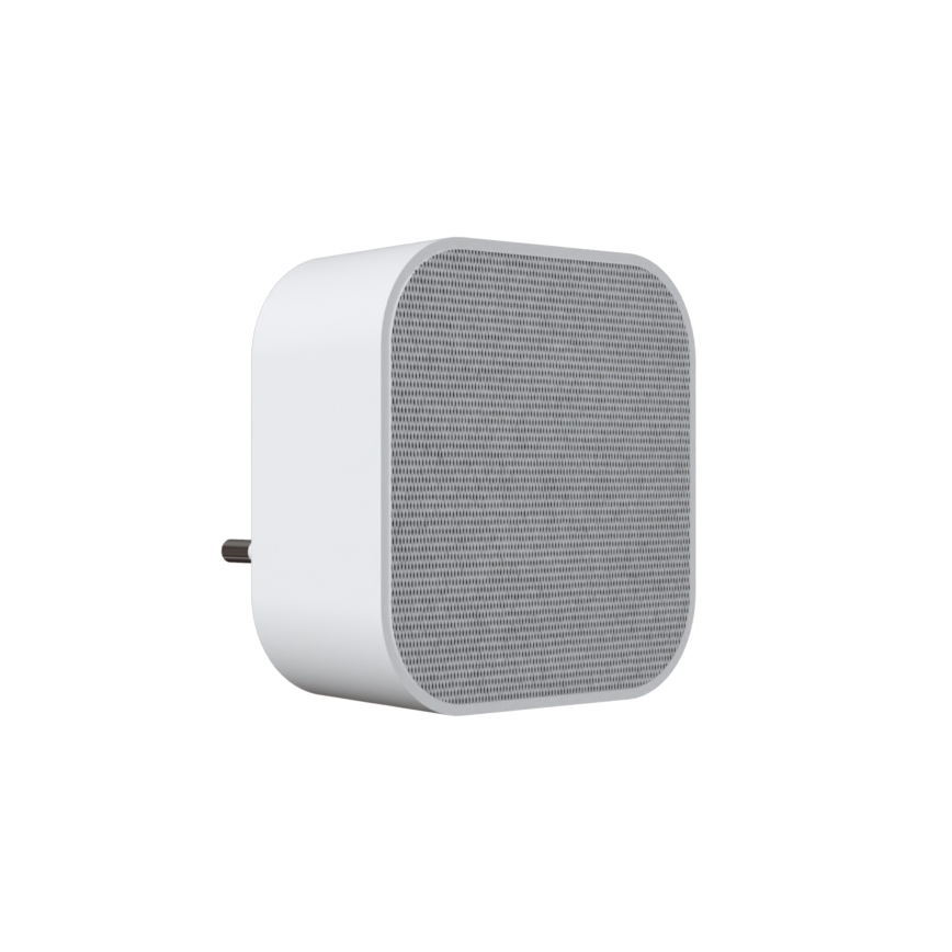 Timbre inalámbrico con enchufe integrado 230V + 2x botón IP44 blanco