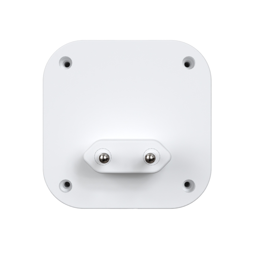 Timbre inalámbrico con enchufe integrado 230V + 2x botón IP44 blanco