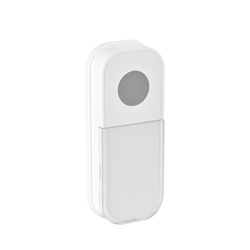 Timbre inalámbrico con enchufe integrado 230V + 2x botón IP44 blanco