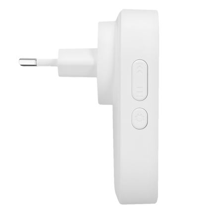 Timbre inalámbrico con enchufe integrado 230V IP56 blanco