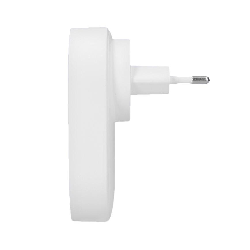Timbre inalámbrico con enchufe integrado 230V IP56 blanco