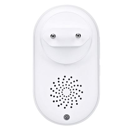 Timbre inalámbrico con enchufe integrado 230V IP56 blanco