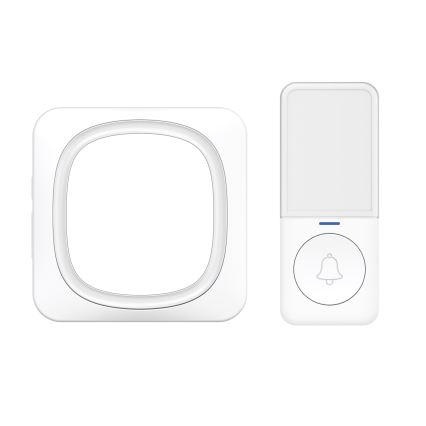 Timbre inalámbrico de enchufe con iluminación LED 230V IP56 blanco