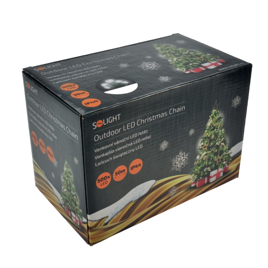 Cadena de luces navideñas LED exterior 500xLED /230V IP44 50m blanco frío