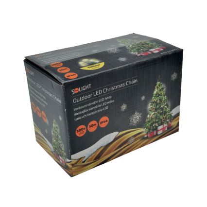 Cadena de luces navideñas LED exterior 500xLED /230V IP44 50m blanco cálido