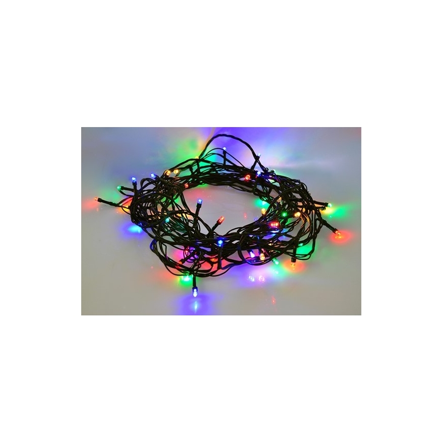 Cadena LED navideña exterior 100xLED/8 funciones IP44 13m multicolor