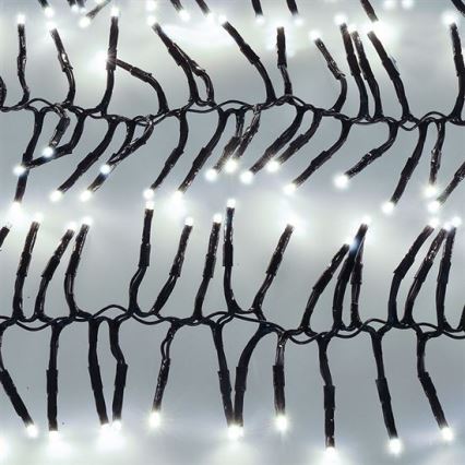 Cadena LED para exterior 576 LEDs/8 funciones 8 m IP44 blanco frío + mando a distancia