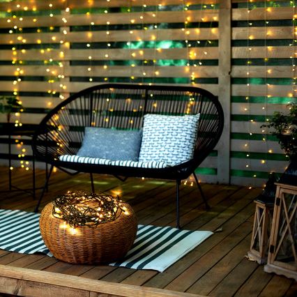 Cadena LED de Navidad para exteriores 50xLED/8 funciones 8m IP44 blanco cálido