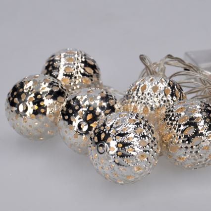 Cadena de luces de Navidad LED 10xLED 1m blanco cálido