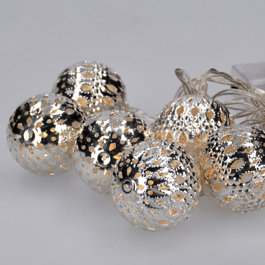 Cadena de luces de Navidad LED 10xLED 1m blanco cálido