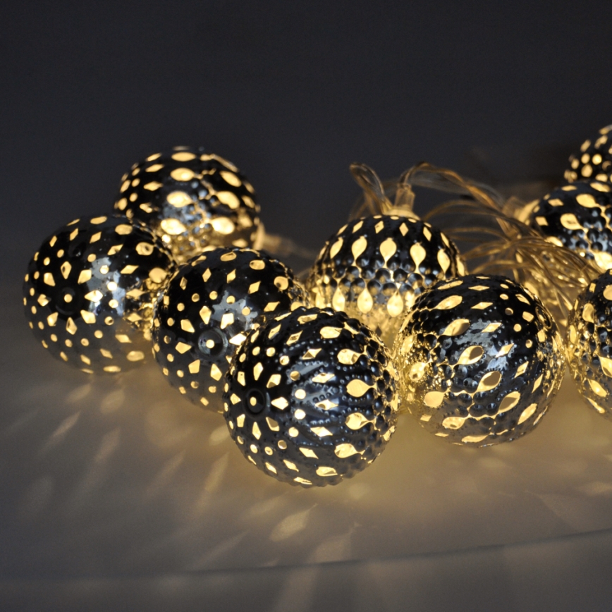 Cadena de luces de Navidad LED 10xLED 1m blanco cálido