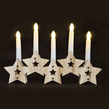LED Candelero de navidad 5xLED/2xAA