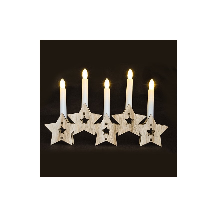 LED Candelero de navidad 5xLED/2xAA