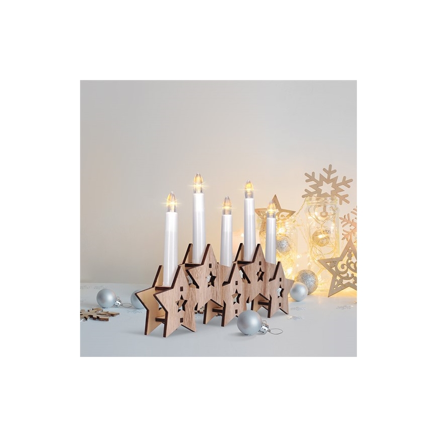 LED Candelero de navidad 5xLED/2xAA