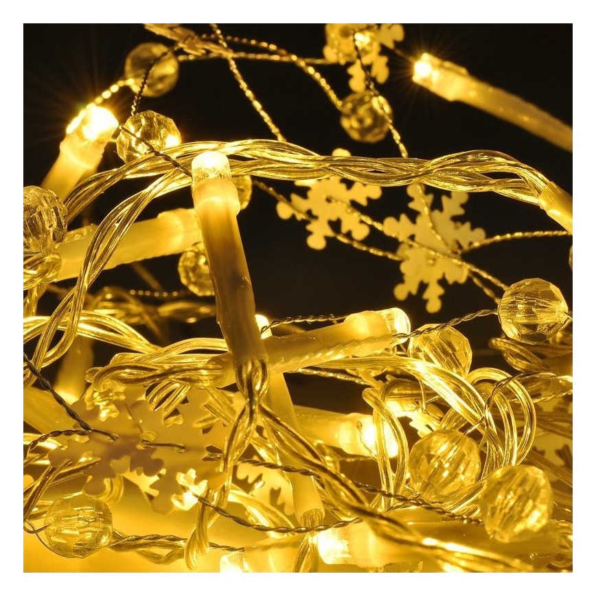 Cadena navideña de LEDs 20xLED/2xAA 2m blanco cálido