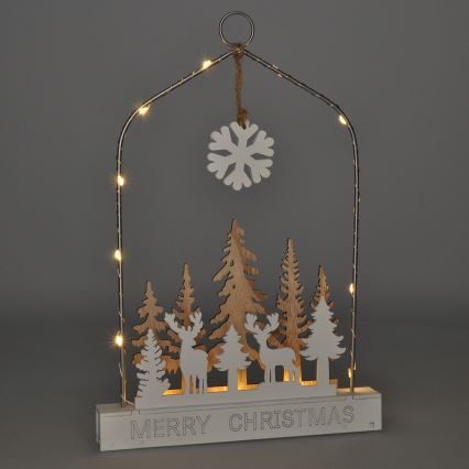 Decoración de Navidad LED LED/2xAA bosque con ciervos