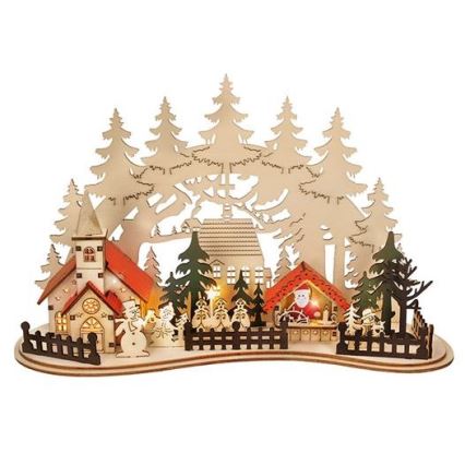 Decoración de Navidad LED LED/2xAAA ciudad