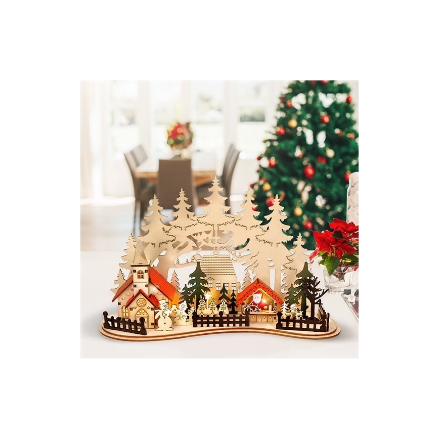 Decoración de Navidad LED LED/2xAAA ciudad