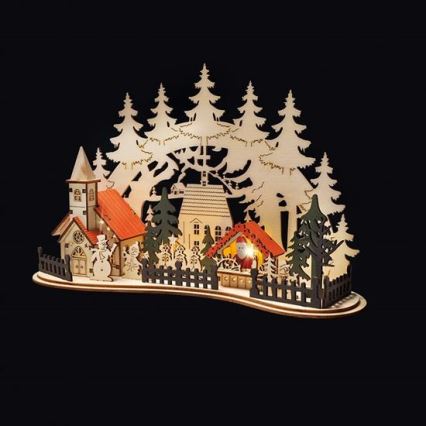 Decoración de Navidad LED LED/2xAAA ciudad