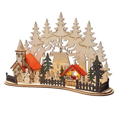 Decoración de Navidad LED LED/2xAAA ciudad