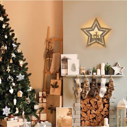 Decoración navideña LED LED/2xAA estrella