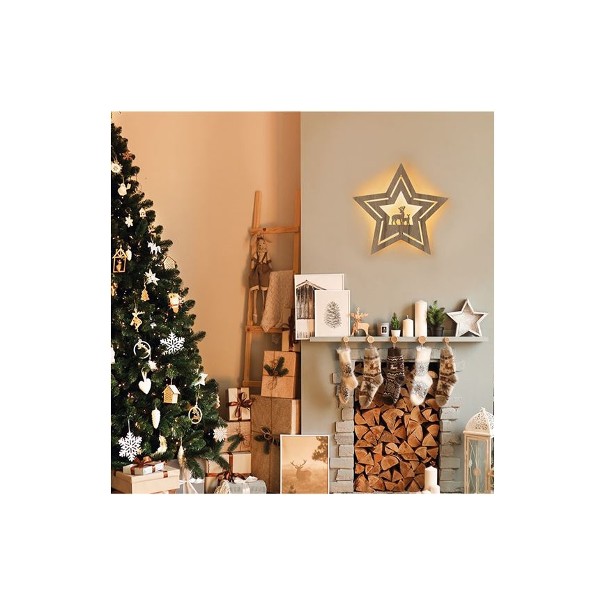 Decoración navideña LED LED/2xAA estrella